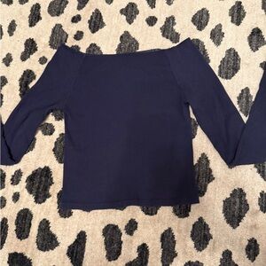 Navy Off-Shoulder Top